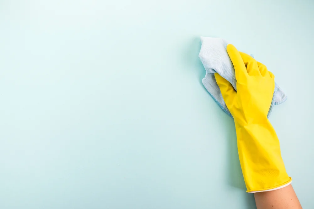 Como tirar gancho adesivo da parede 5 cleaning concept flat lay composition